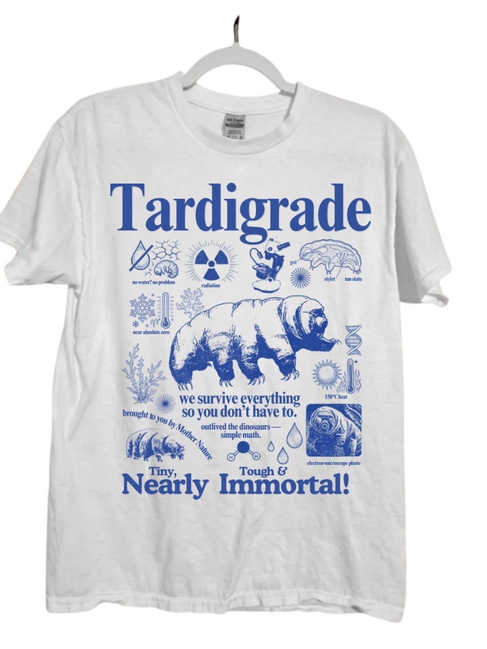 Tardigrade Science Graphic Tee - Retro Biology shirt